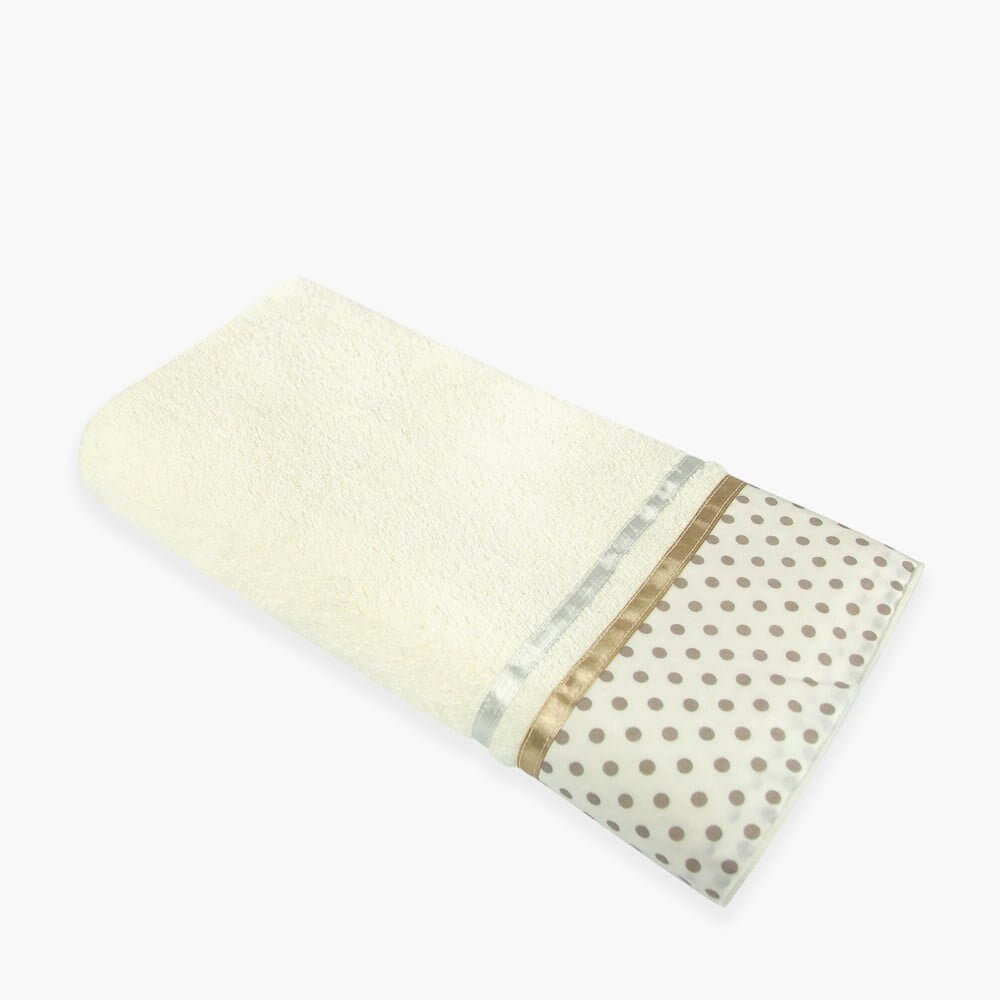 Ekskluzywny ręcznik bawełniany - złote kropki 30x50 cm