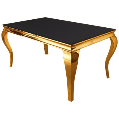 Stół złoto-czarny 200 x 100 x 75