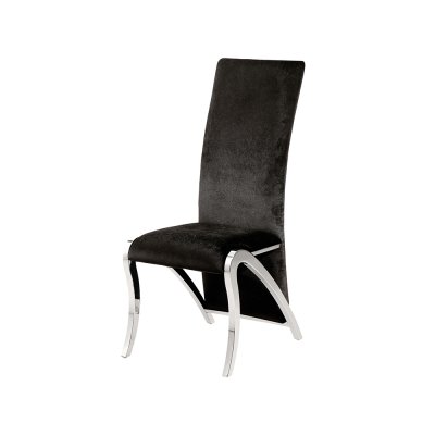 Krzesło welurowe czarne wysokie