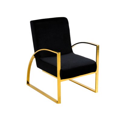 Fotel złoto-czarny 86 x 65 x 92