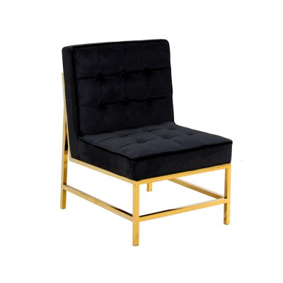 Fotel złoto-czarny 75 x 68 x 95