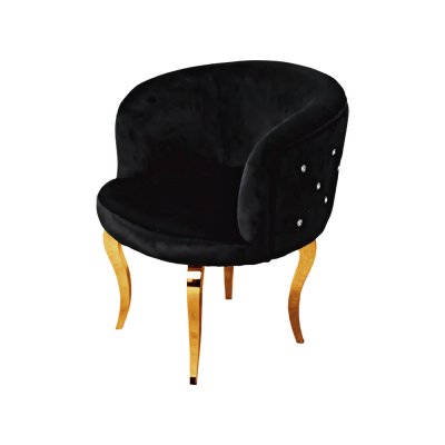 Fotel czarno-złoty 60 x 60 x 72