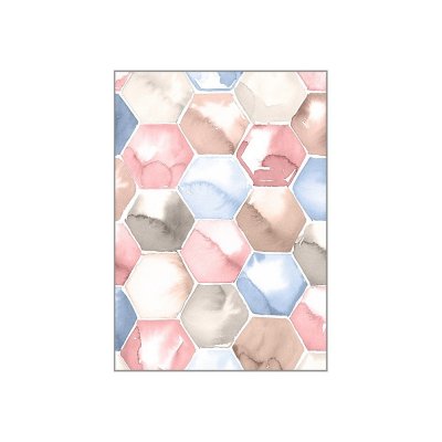 Obraz pastelowe heksagony 104 x 144