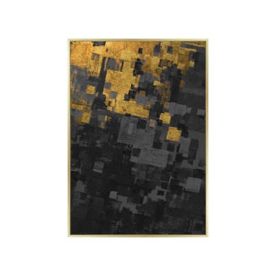 Obraz złoto-czarna abstrakcja 82 x 122