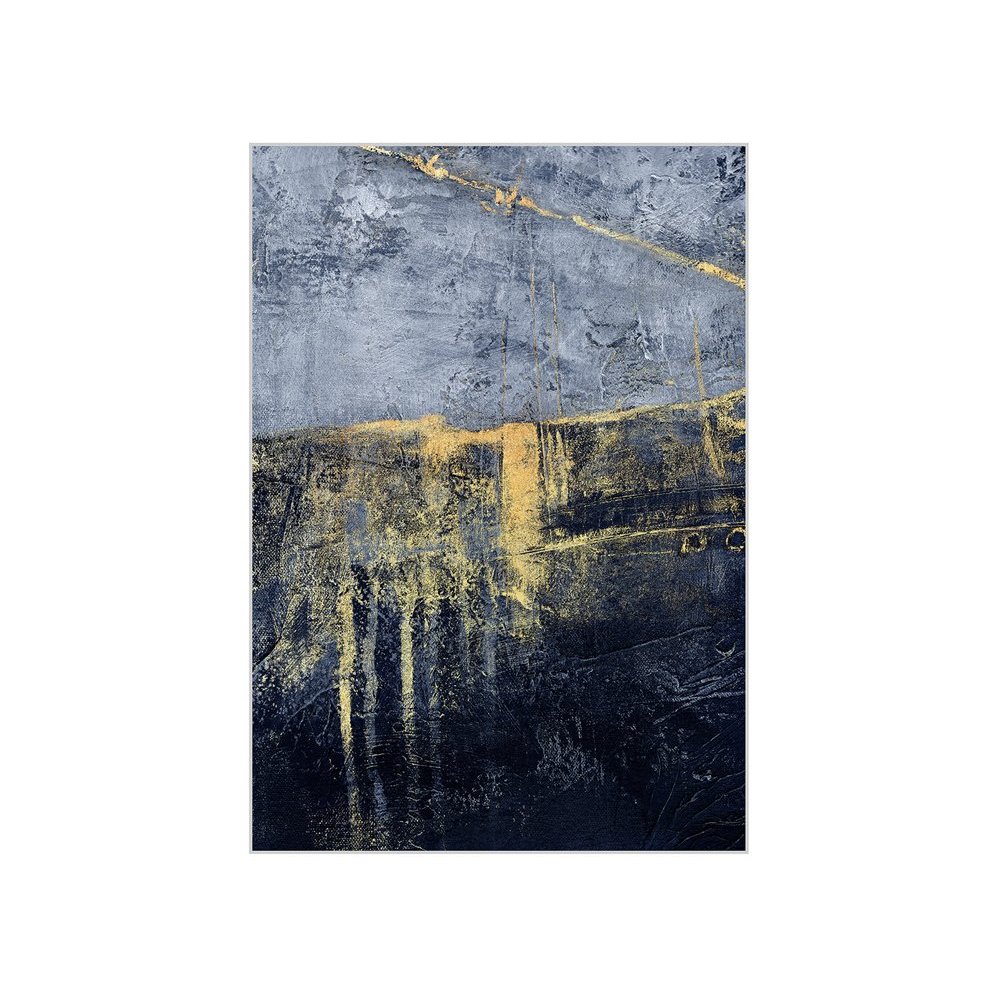 Obraz złoto-granatowa abstrakcja 102 x 142
