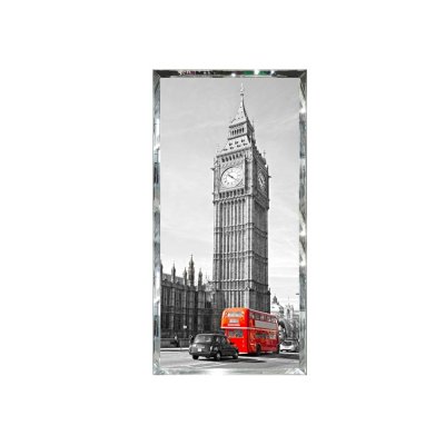 Obraz czarno biały Big Ben 63 x 125