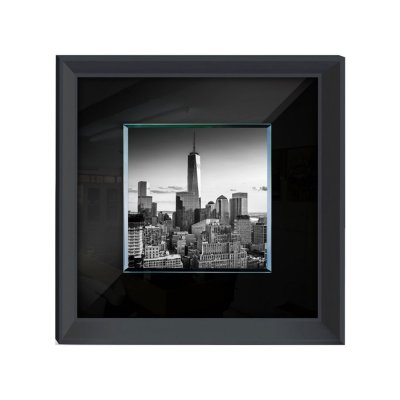 Obraz czarno biała panorama Manhattan 80 x 80