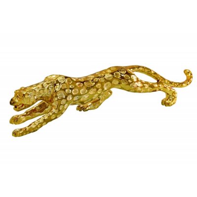 Figura geparda złota 75 x 15 x 21