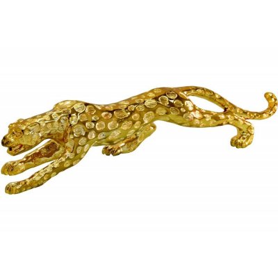 Figura geparda złota 98 x 20 x 13