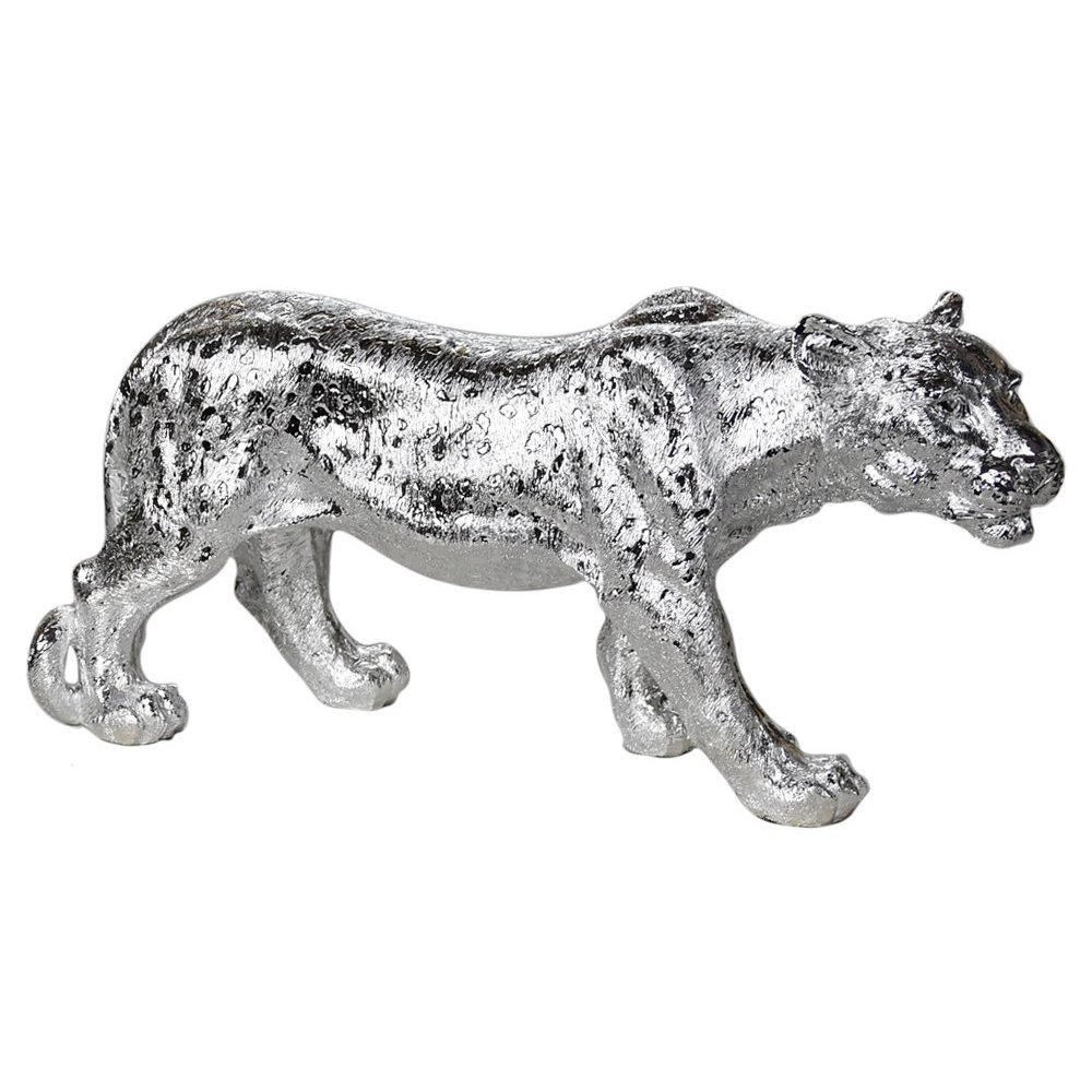 Figura lwicy srebrna 52 x 14 x 25
