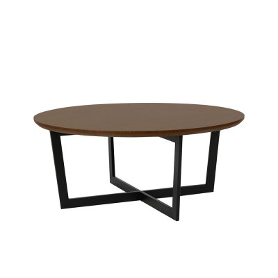 Okrągły stolik kawowy orzechowy blat Ø90x37 cm