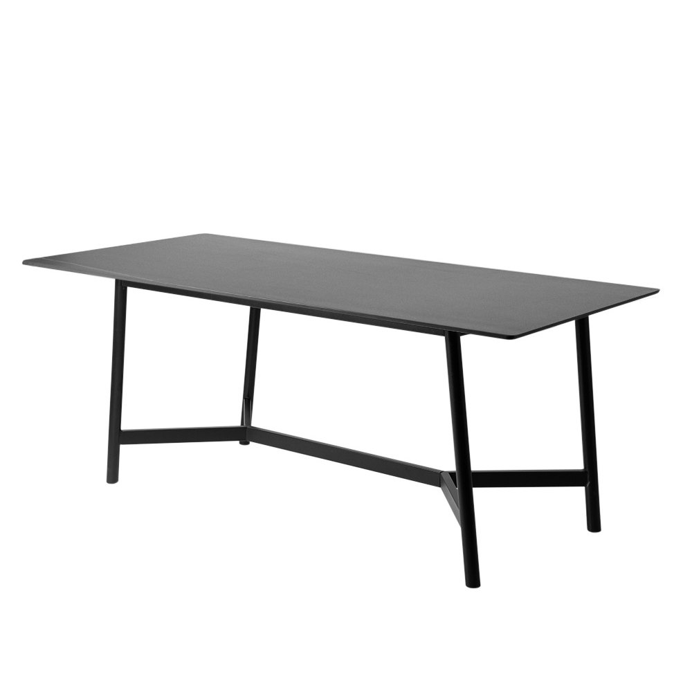Designerski stół czarny marmurowy matowy blat 180x90x75 cm