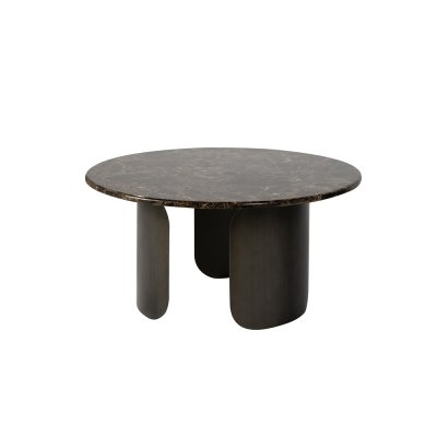 Satynowy stolik z marmurowym blatem 80x40 cm
