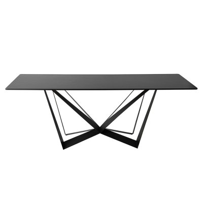 Designerski stół czarny marmurowy blat 180x90x75 cm