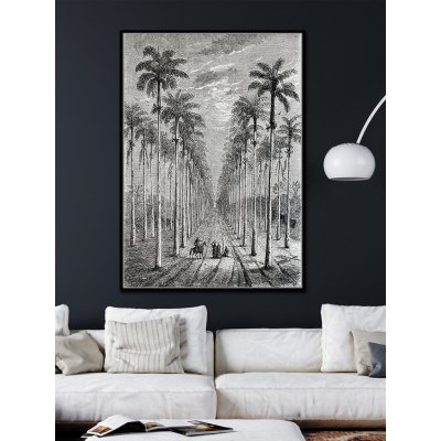 Czarno biały obraz z pejzażem 82,6x122,6 cm