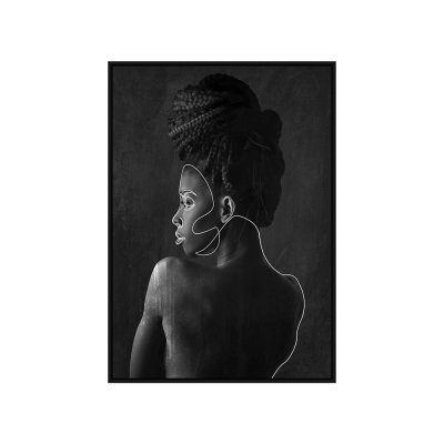 Czarno biały obraz kobiety 82,6x122,6 cm