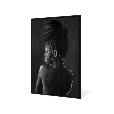 Czarno biały obraz kobiety 82,6x122,6 cm
