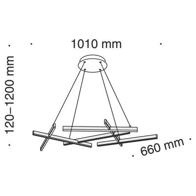 Line - Lampa wisząca (złota)