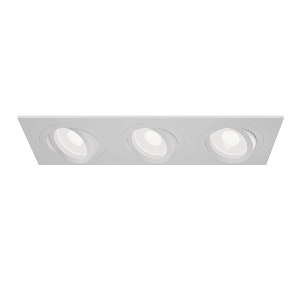 Atom - Potrójna oprawa downlight (biała)