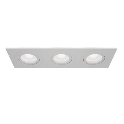 Atom - Potrójna oprawa downlight (biała)