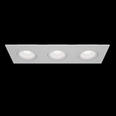 Atom - Potrójna oprawa downlight (biała)