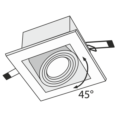 Metal Modern - Oprawa downlight II (czarna)