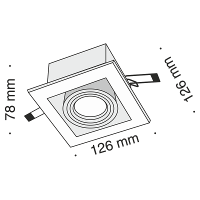 Metal Modern - Oprawa downlight II (czarna)