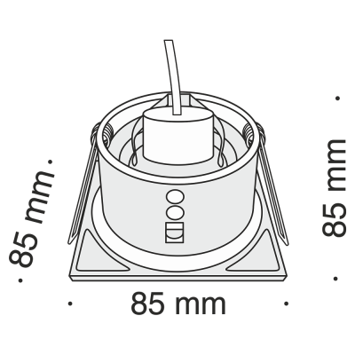 Zoom - Oprawa downlight II (czarna)