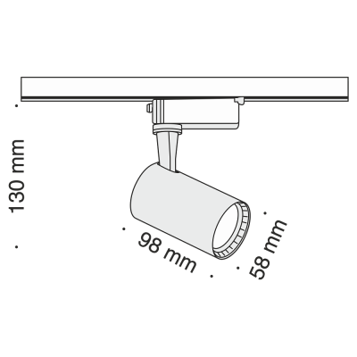 Vuoro - Lampa szynowa (czarna, 3000K)