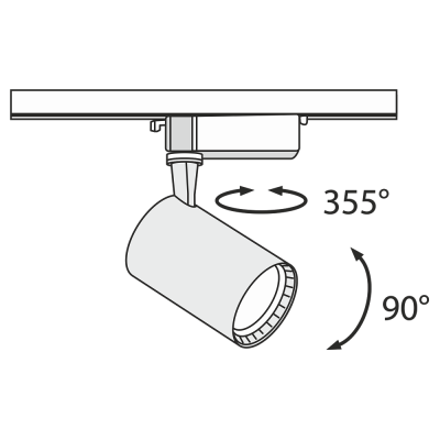 Vuoro - Lampa szynowa II (czarna, 3000K)