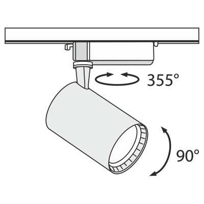 Vuoro - Lampa szynowa II (biała, 4000K)