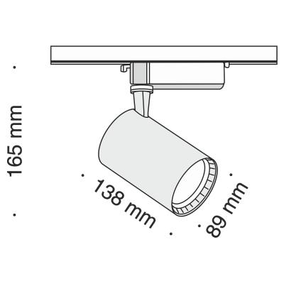 Vuoro - Lampa szynowa II (biała, 4000K)