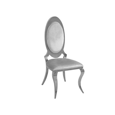 Krzesło srebrne 54 x 52 x 111