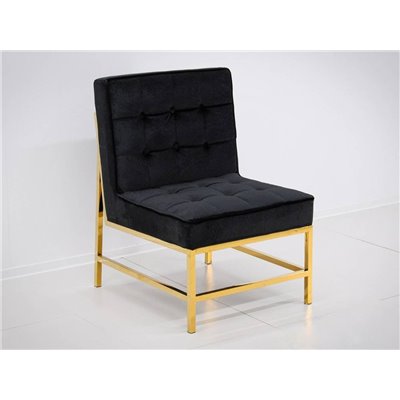 Fotel złoto-czarny 75 x 68 x 95