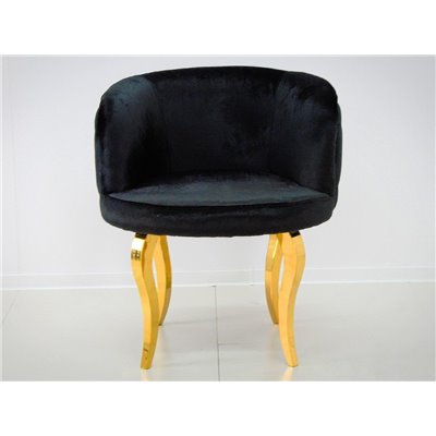 Fotel czarno-złoty 60 x 60 x 72