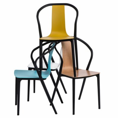 Krzesło Bella czarne/naturalne