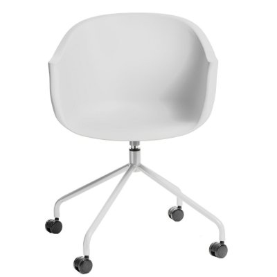 Krzesło na kółkach Roundy białe
