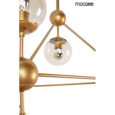 MOOSEE lampa wisząca ASTRIFERO 10 złota / bursztynowa