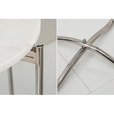INVICTA stolik NOBLE I 35 cm biały - marmur