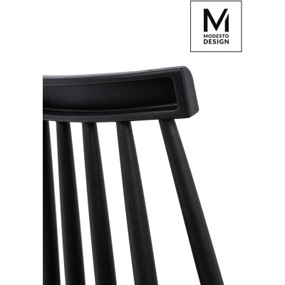 MODESTO krzesło RIBS BLACK czarne - polipropylen