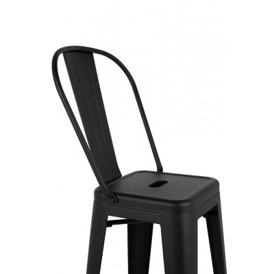 Krzesło barowe TOWER BIG BACK 76  (Paris) czarne