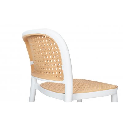 Krzesło barowe WICKY białe