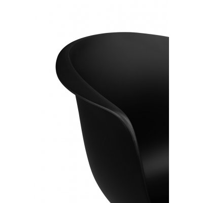 Krzesło RALF czarne - polipropylen, metal