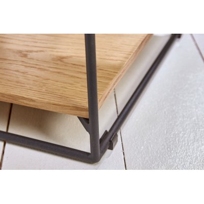 INVICTA stolik nocny SCORPION 40 cm dąb - lite drewno, metal