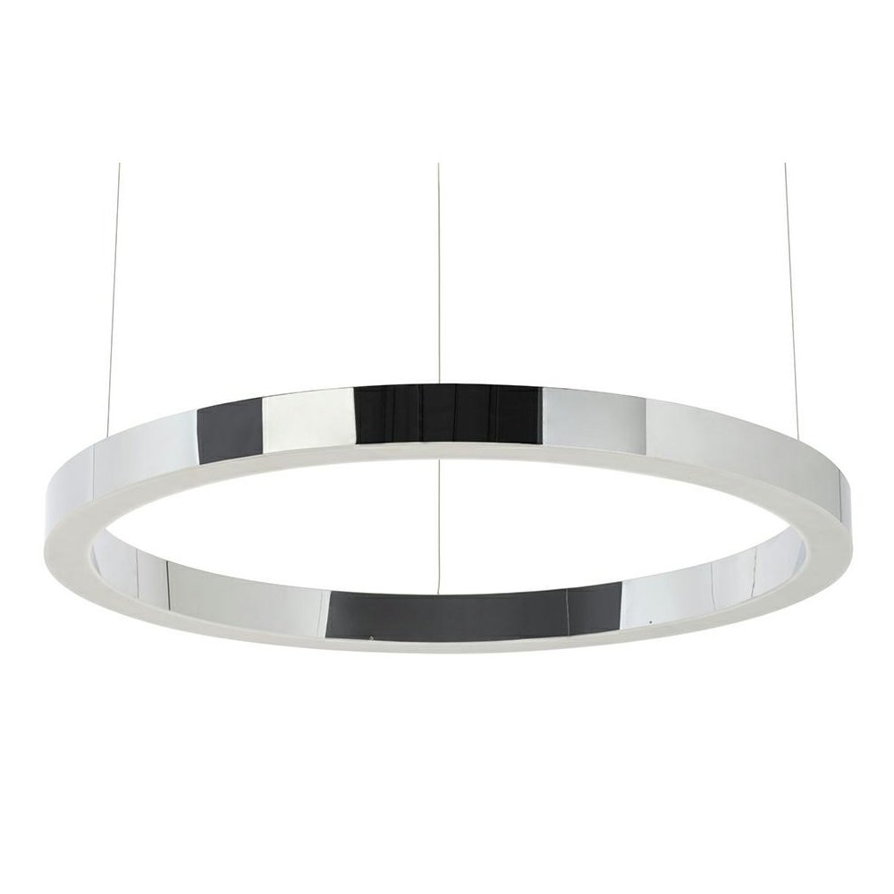 Lampa wisząca RING 80 srebrna - LED, stal polerowana