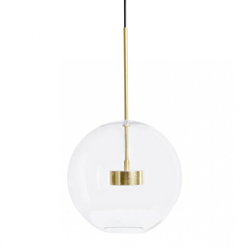 Lampa wisząca CAPRI złota - 60 LED, aluminium, szkło