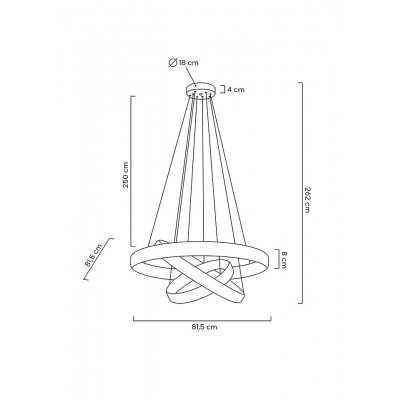 MOOSEE lampa wisząca LIBERTY TRIPLES złota