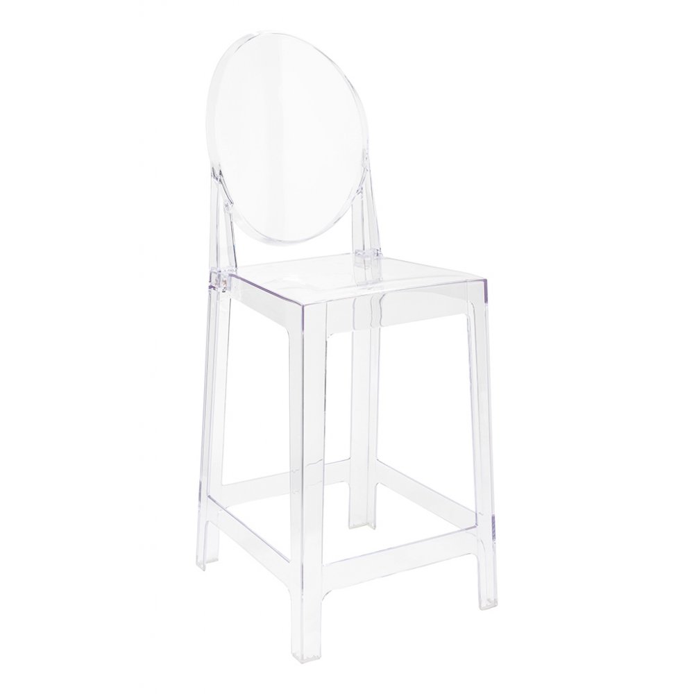 Krzesło barowe VICTORIA 65 cm transparentne
