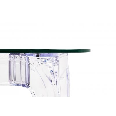 Stół KING 120 transparentny - poliwęglan, szkło hartowane