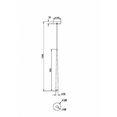 Cascade - Lampa wisząca złota 1